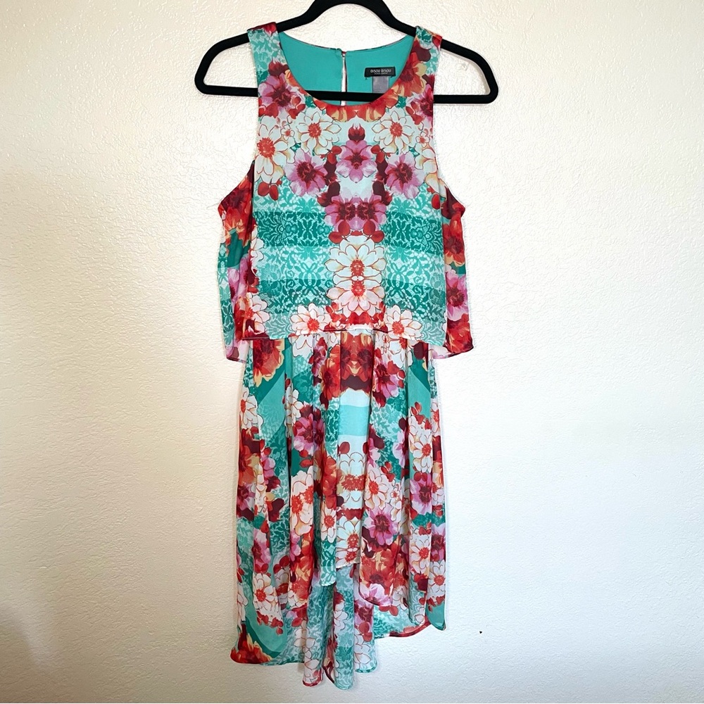 Bisou Bisou High-Low Floral Dress, size 6